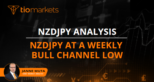NZDJPY technical analysis | NZDJPY at a weekly bull channel low